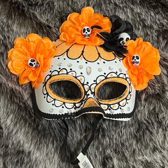 Latinx / Hispanic Accessories - Day of the Dead Adult Plastic Face Mask!!